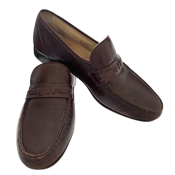 Bally Other - Bally Mens Brown Leather Loafer Shoes Size UK 8 US 9M 28524